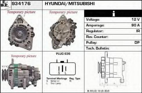 EDR 934176 - Alternator www.autospares.lv