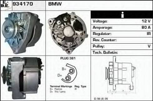 EDR 934170 - Генератор www.autospares.lv