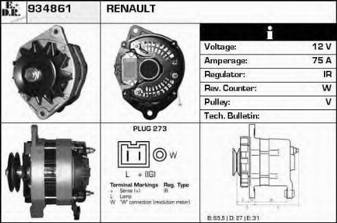 EDR 934861 - Ģenerators autospares.lv