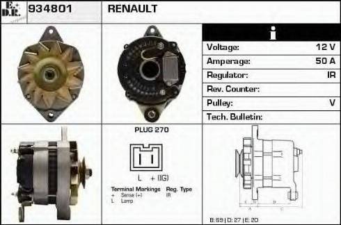 EDR 934801 - Ģenerators www.autospares.lv