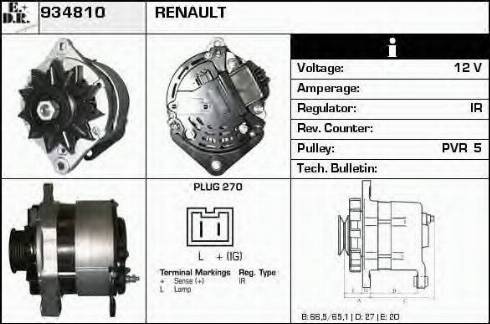 EDR 934810 - Alternator www.autospares.lv