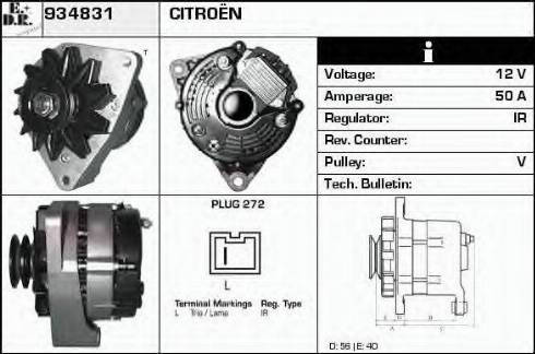 EDR 934831 - Генератор www.autospares.lv