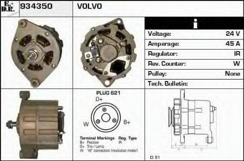 EDR 934350 - Ģenerators www.autospares.lv