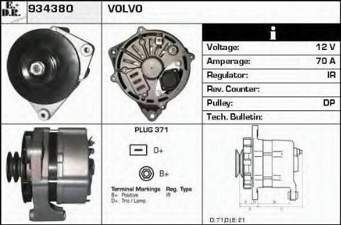 EDR 934380 - Генератор www.autospares.lv