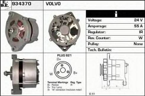 EDR 934370 - Alternator www.autospares.lv