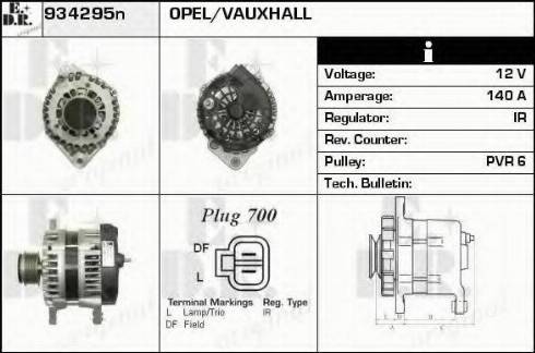 EDR 934295N - Alternator www.autospares.lv