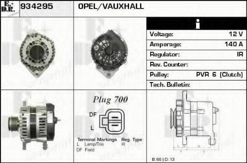 EDR 934295 - Alternator www.autospares.lv