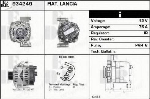 EDR 934249 - Генератор www.autospares.lv