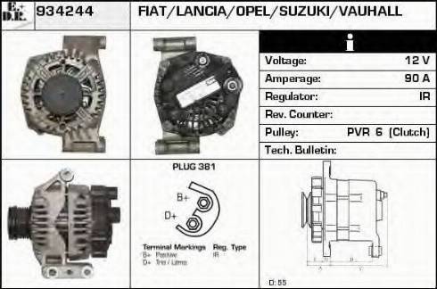 EDR 934244 - Генератор www.autospares.lv