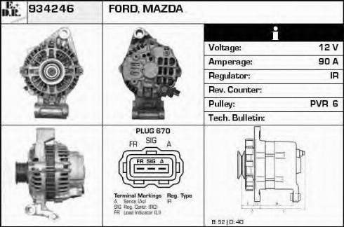 EDR 934246 - Генератор www.autospares.lv