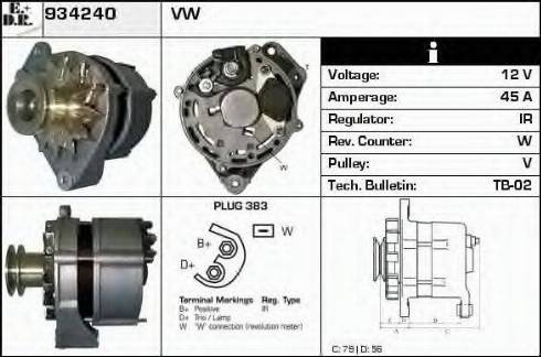 EDR 934240 - Ģenerators autospares.lv