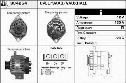 EDR 934264 - Alternator www.autospares.lv