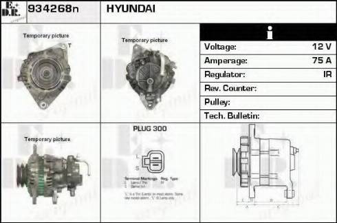 EDR 934268N - Alternator www.autospares.lv