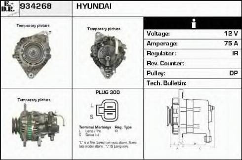 EDR 934268 - Alternator www.autospares.lv