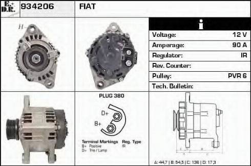 EDR 934206 - Ģenerators www.autospares.lv