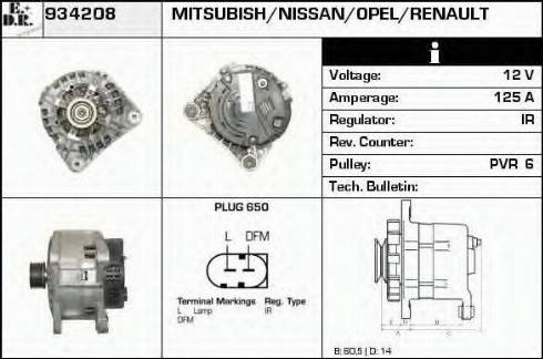 EDR 934208 - Ģenerators www.autospares.lv