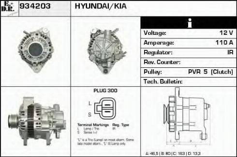 EDR 934203 - Генератор www.autospares.lv