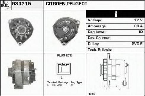 EDR 934215 - Alternator www.autospares.lv