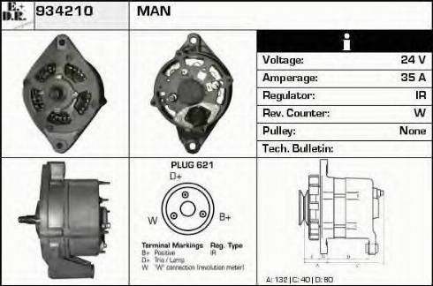 EDR 934210 - Alternator www.autospares.lv