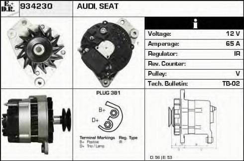 EDR 934230 - Alternator www.autospares.lv