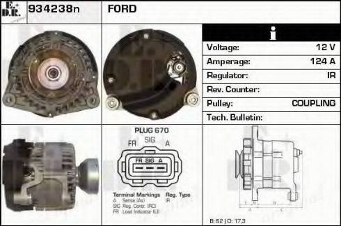 EDR 934238N - Alternator www.autospares.lv