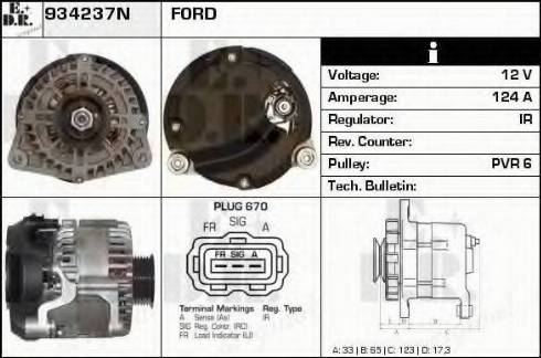 EDR 934237N - Alternator www.autospares.lv