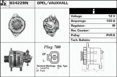 EDR 934228N - Генератор www.autospares.lv