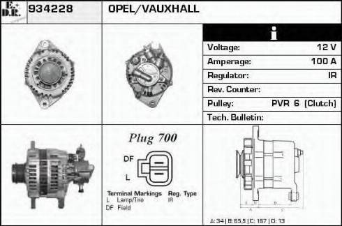 EDR 934228 - Ģenerators www.autospares.lv