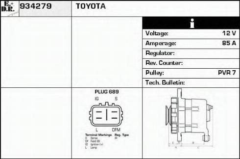 EDR 934279 - Генератор www.autospares.lv