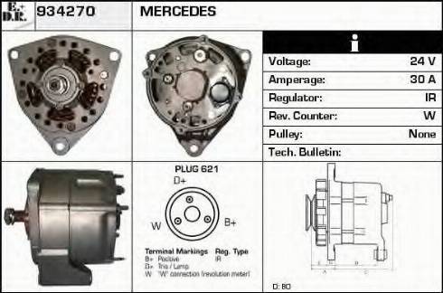 EDR 934270 - Alternator www.autospares.lv