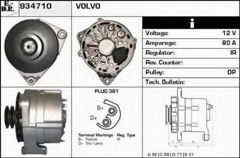 EDR 934710 - Alternator www.autospares.lv