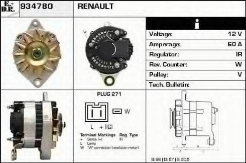 EDR 934780 - Генератор www.autospares.lv