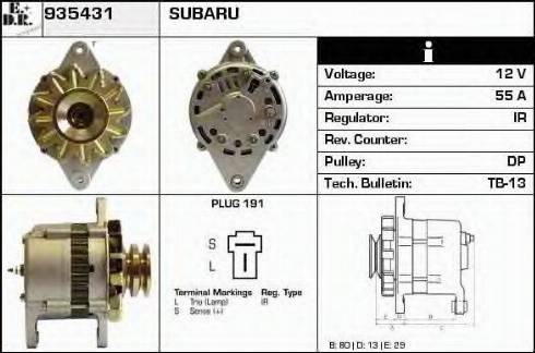 EDR 935431 - Alternator www.autospares.lv