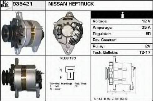 EDR 935421 - Генератор www.autospares.lv