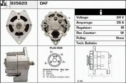 EDR 935620 - Ģenerators www.autospares.lv