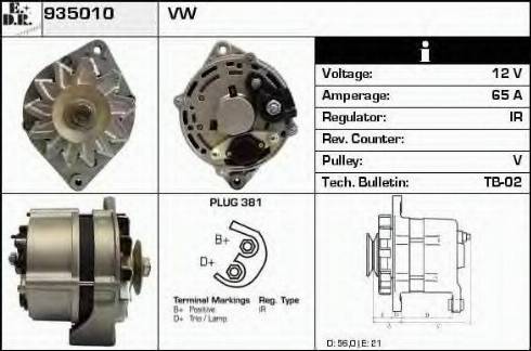 EDR 935010 - Alternator www.autospares.lv