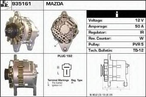 EDR 935161 - Alternator www.autospares.lv