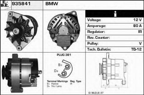 EDR 935841 - Генератор www.autospares.lv