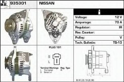 EDR 935301 - Генератор www.autospares.lv