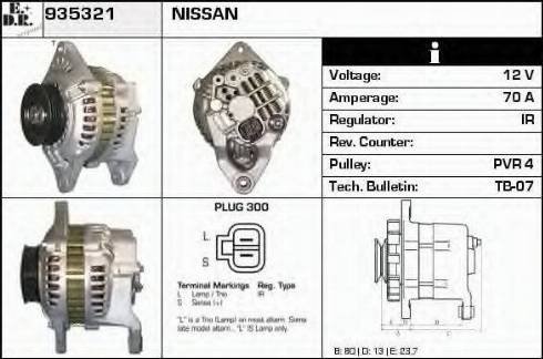 EDR 935321 - Alternator www.autospares.lv