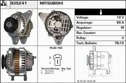 EDR 935241 - Генератор www.autospares.lv