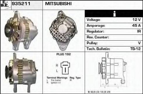 EDR 935211 - Генератор www.autospares.lv