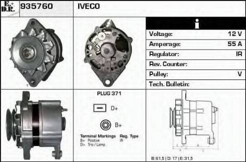 EDR 935760 - Ģenerators www.autospares.lv