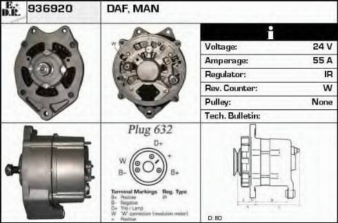 EDR 936920 - Ģenerators www.autospares.lv