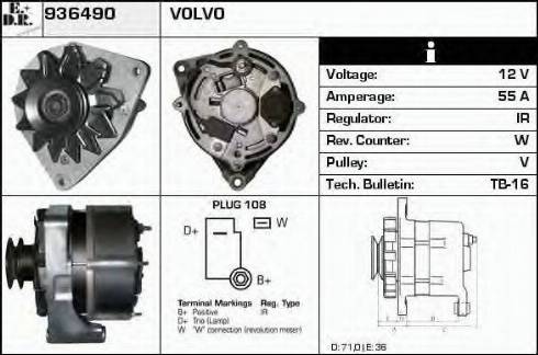 EDR 936490 - Ģenerators www.autospares.lv