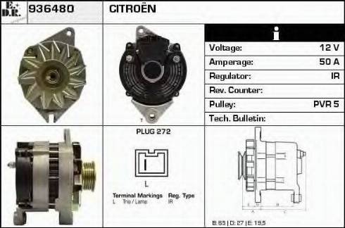 EDR 936480 - Генератор www.autospares.lv