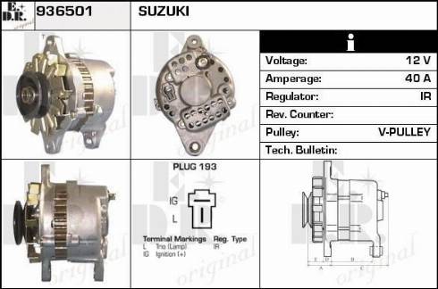 EDR 936501 - Ģenerators www.autospares.lv