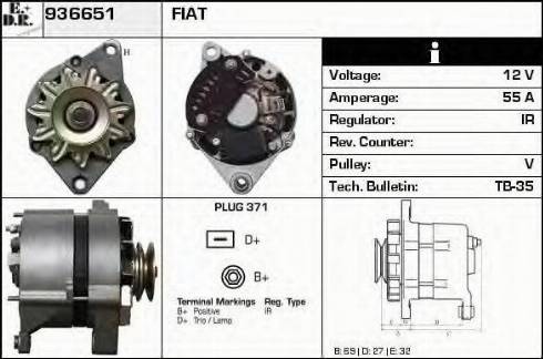 EDR 936651 - Alternator www.autospares.lv