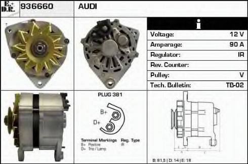 EDR 936660 - Генератор www.autospares.lv