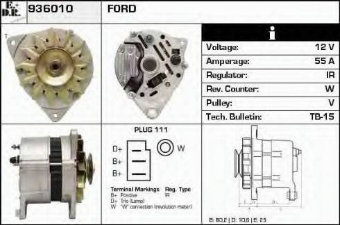 EDR 936010 - Alternator www.autospares.lv